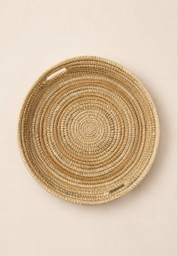 Round Raffia Tray | Handwoven in Uganda – Spindle by Sisters