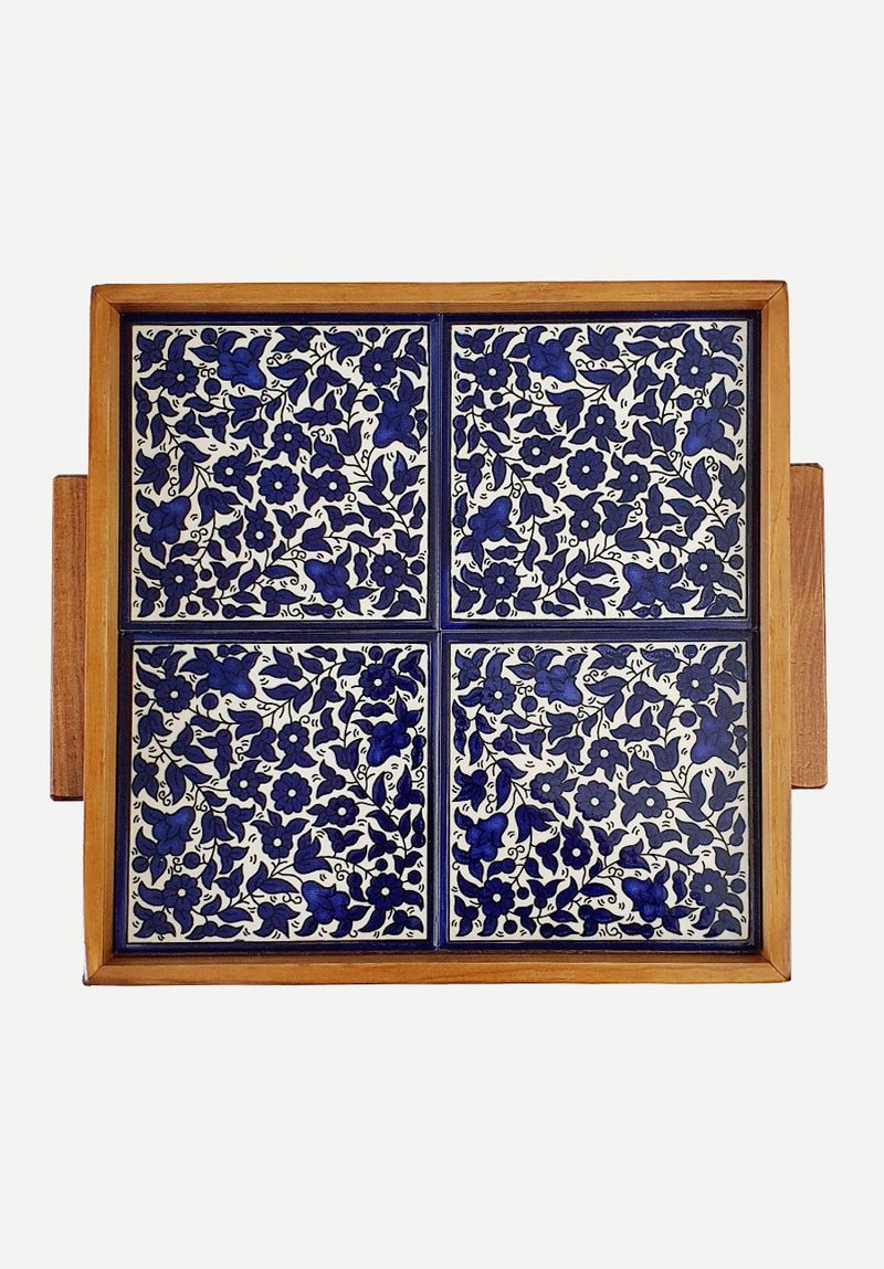 Large Floral Palestinian Tray