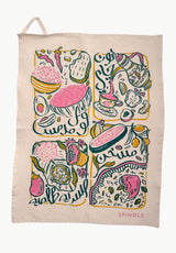food, land and rituals tea towel