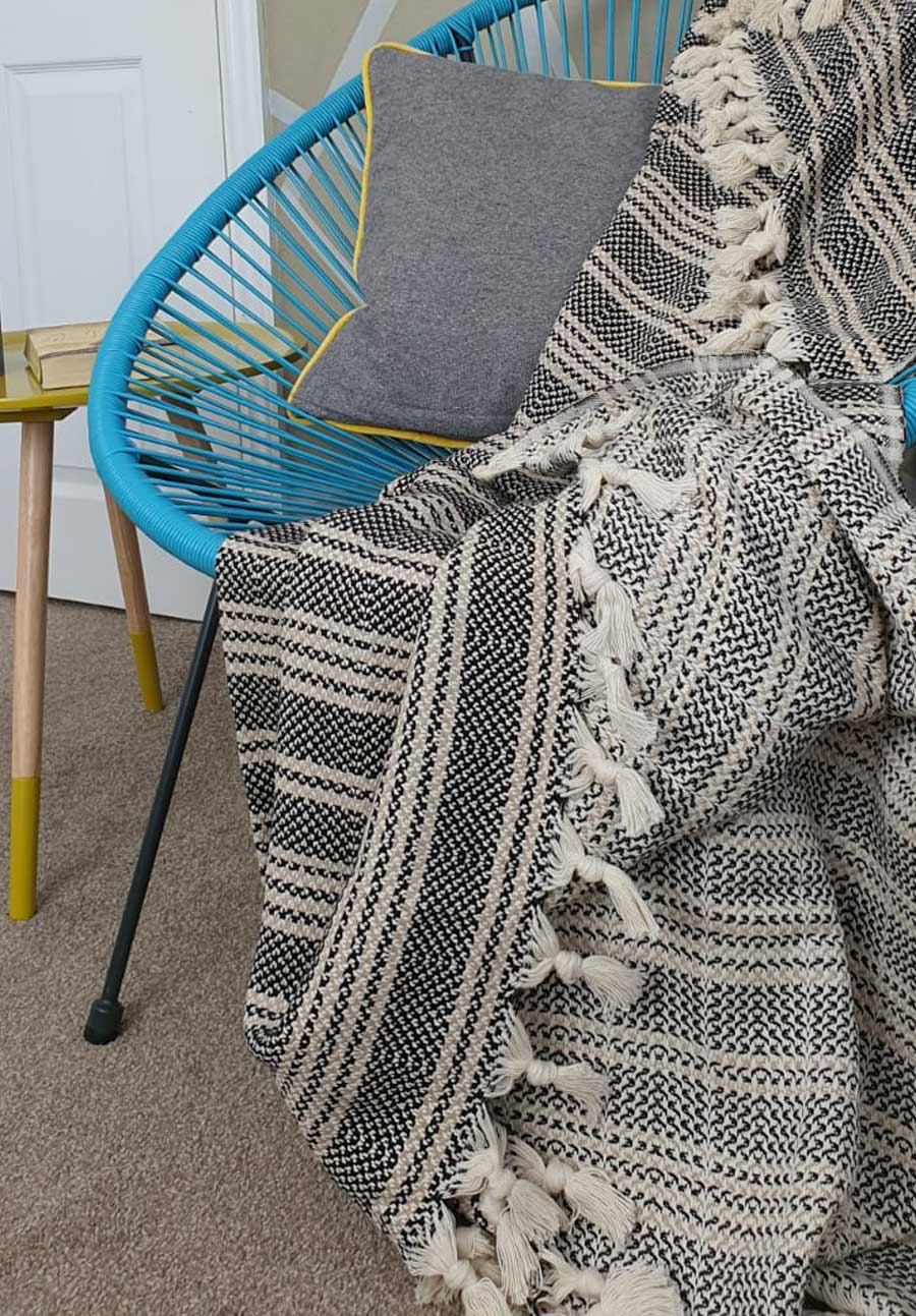 Extra large cream throw best sale