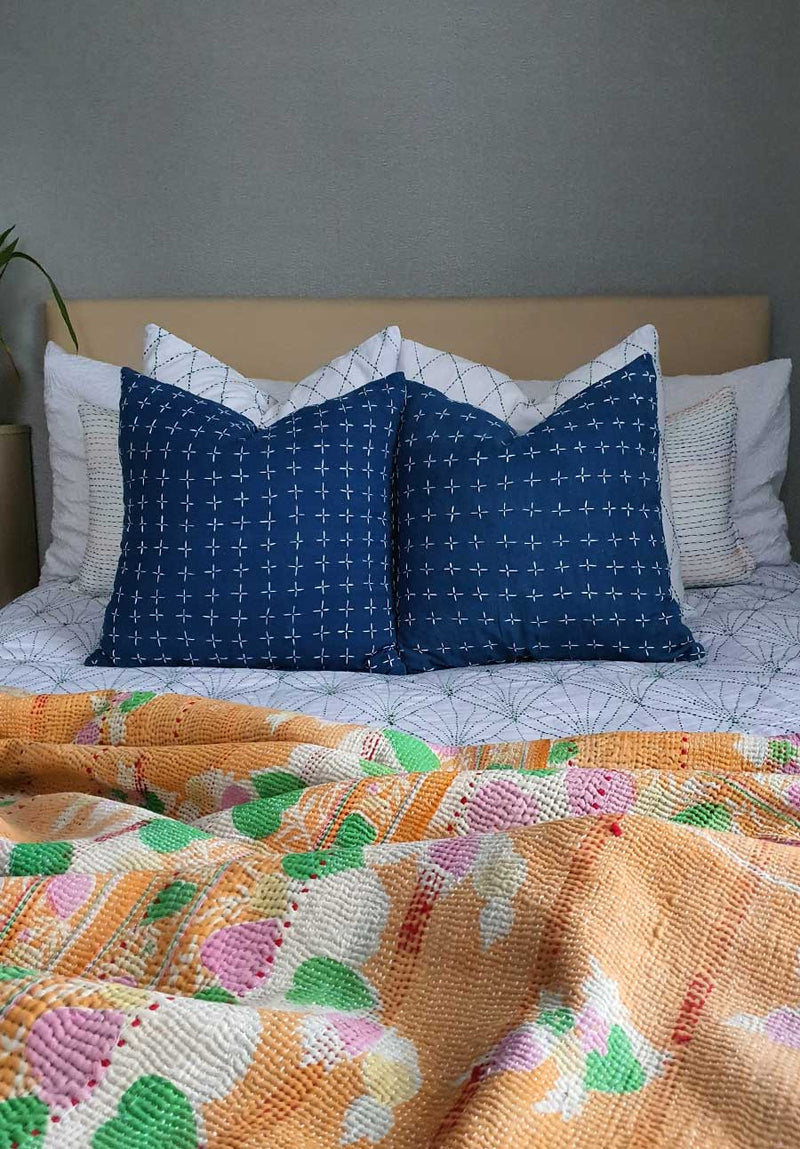 indigo blue cushion